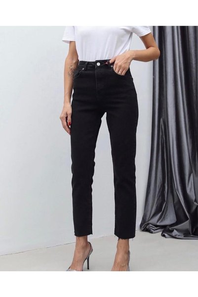 Niceboutique High Waist Black Jean Boyfit