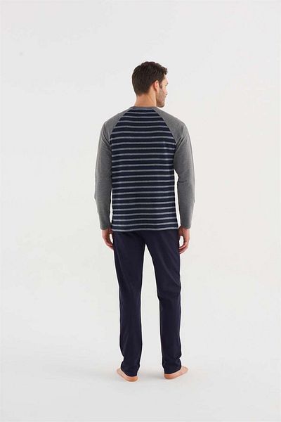 U.S. Polo Assn. 18619 Σετ ανδρικών πιτζάμες - Anthracite Melange, στρογγυλή λαιμόκοψη