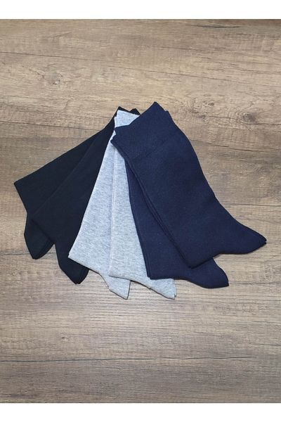 Leement socks Ανδρικές βαμβακερές μεσαίου χοντρές κλασικές κάλτσες 6 ζευγαριών