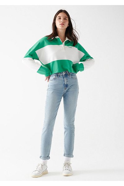 Mavi Pantaloni jeans umbriți cu stea 101077-83076