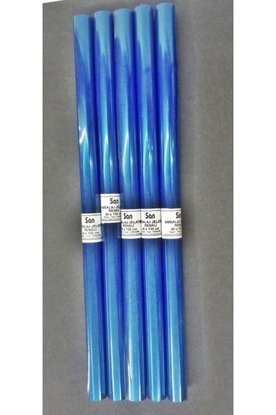 san Mavi Şeffaf Rulo Kaplık 5'li (defter- Kitap)