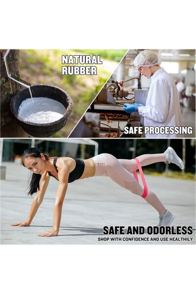 Ultio Spor Set de 5 bucăți, cu duritate gradată, Pilates, yoga, ghemuit, bandă pentru aerobic, material elastic special