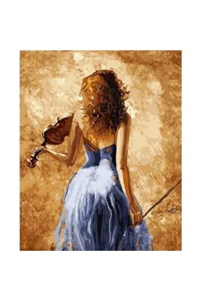 kendinyaphobi Sayılarla Boyama Seti Çerçeveli Kasnaklı Asil Kemancı  40 x 50 cm