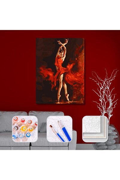Genel Markalar Sayılarla Boyama Seti Kasnaklı Latin Dansı 40 X 50 Cm