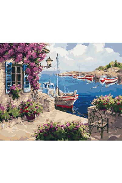 Genel Markalar Sayılarla Boyama Seti Kasnaklı Yazlık Ev 40 X 50 Cm