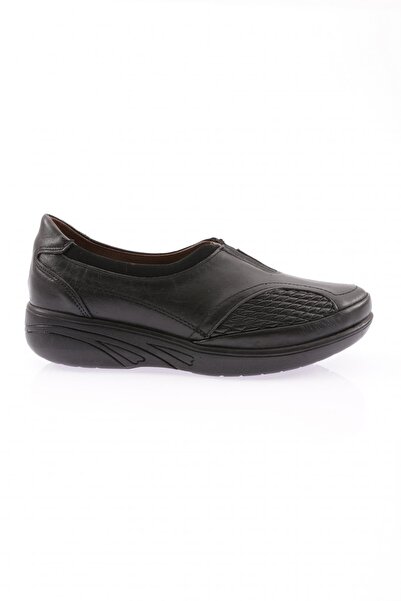 DGN Women's Front Elastic Kemicomfort Shoes Tpt Black Leather 531921015