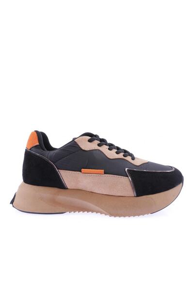 DGN Women's Lace-Up Sneakers Shoes Black 3972956