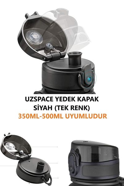 Uzspace 350-500ml Compatible Replacement Cap --Only Compatible With ---One Color Black