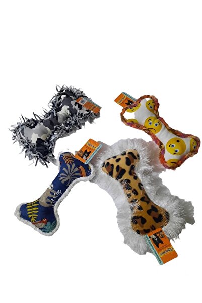 Flipper Pet Sesli Kemik Desenli Peluş Oyuncak 25 Cm