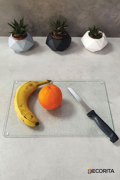 Decorita Glass Cutting Board - Glass Cutting Table| Frosted Glass| 20cm X 30cm