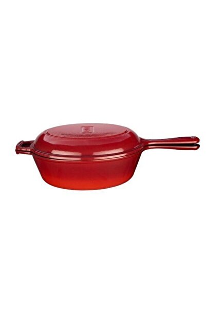 Lava Cast Iron Combo Deep Pan And Pot With Handle Ø 26 Cm Red