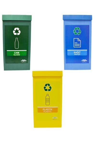 Temel 3-Piece Recycling Bin - Zero Waste Bin Set
