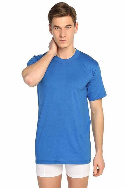 Seher Star Men's Combed Cotton Colored Crew Neck Undershirt Undershirt 003 - 3 Pieces