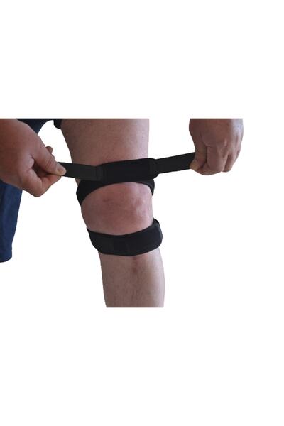 BELLFLEKSS حزام دعم الركبة من الرضفة قابل للتعديل ومضاد للانزلاق لتخفيف آلام ...