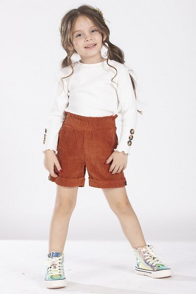 DMB BOYS & GIRLS Girl's 4-8 Years Long Sleeve Velvet Shorts Suit
