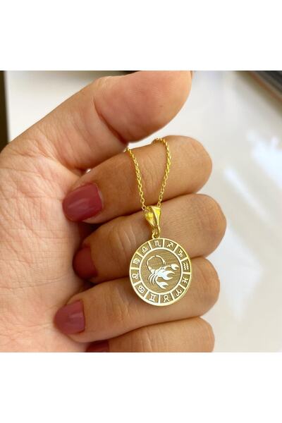 simurg jewellery Altın Kaplamalı Gümüş Akrep Burç Kolye