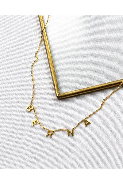 İncikcincik Kişiye Özel Kolye - Gold - 925 Ayar Gümüş