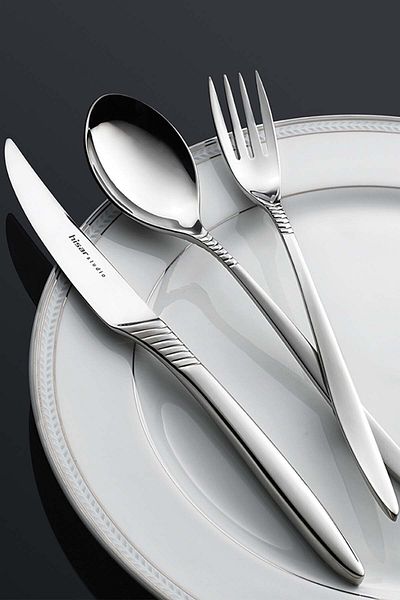 Hisar Mamba 24 Piece Steel Fork Spoon Knife Set
