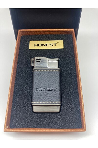 Honest Pipo Çakmağı Derili Siyah