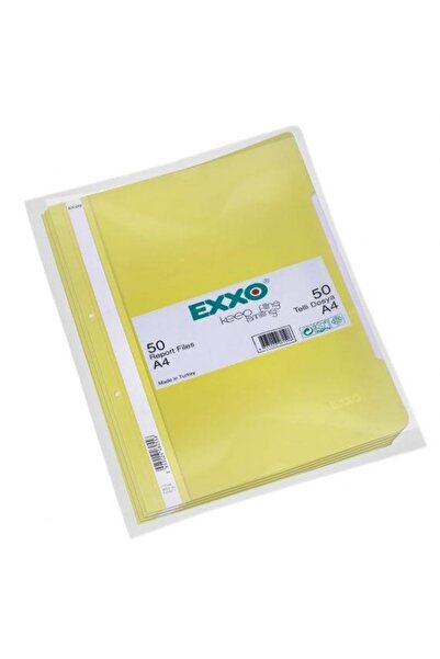 Exxo ملف سلكي بلاستيك A4 أصفر Tt120 (عبوة من 50 قطعة)