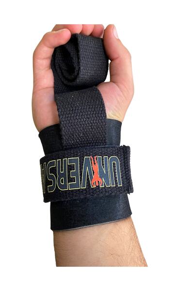 DSport Premium Seri Big Rich Pro Lifting Straps – Kavrama Güçlendirici Siyah Sporcu Kayışı