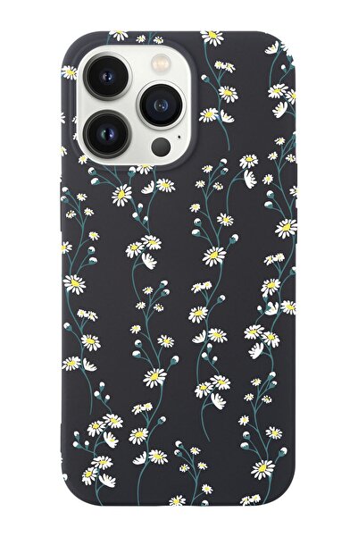 shoptocase Iphone 14 Pro Uyumlu Papatya Sarmaşığı Tasarımlı Içi Süet Lansman ...