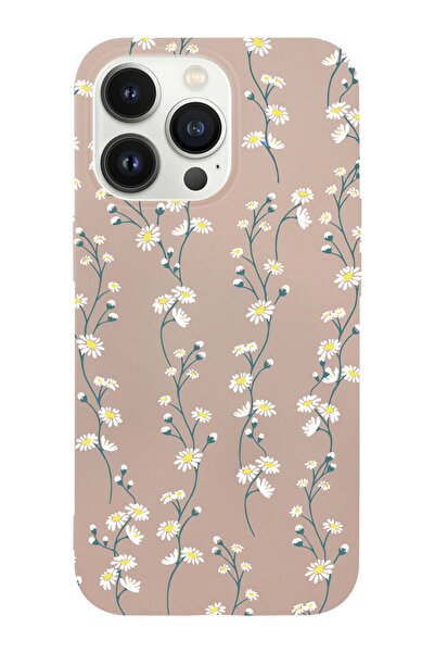 shoptocase Iphone 14 Pro Uyumlu Papatya Sarmaşığı Tasarımlı Içi Süet Lansman ...