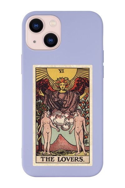 shoptocase حافظة هاتف متوافقة مع هاتف Iphone 14 من جلد الغزال بتصميم The Lovers