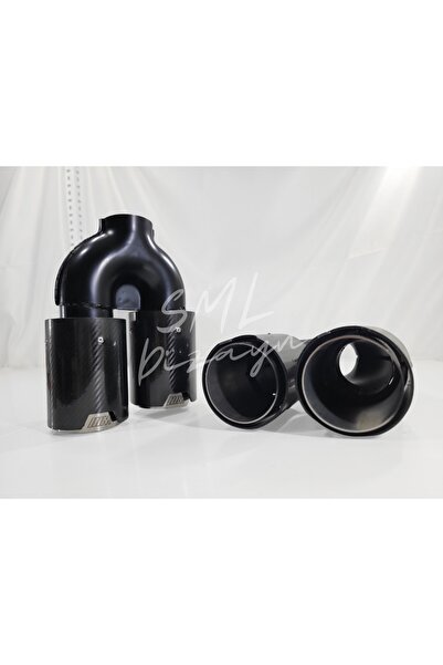 SML Dizayn 90 Mm Bmw M Logolu Akrapoviç Krom Egzoz Ucu Bmw M Performance Egzo...