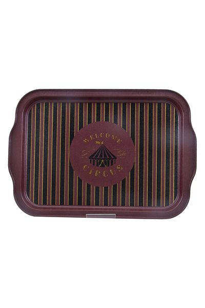 EVLE Ee162-t8 Circus Patterned Rectangular Tray 22x32 Cm