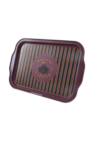 EVLE Ee162-t8 Circus Patterned Rectangular Tray 22x32 Cm