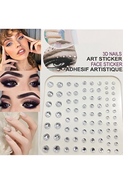 NEW HİLL 3d Tırnak,yüz Ve Vücut Sticker-pakette 80 Adet Ve Küçükten Büyüğe Do...