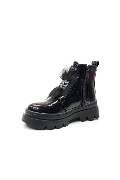 Tuğba Ortopedi 7049 Kız Çocuk Siyah Rugan Bot