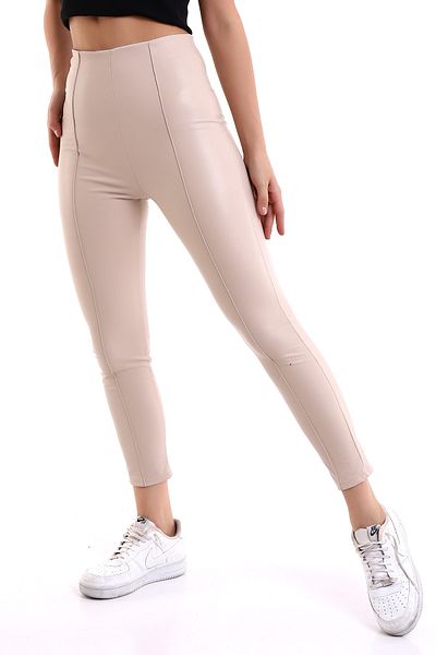 winmoda Faux Leather Leggings Pre-Stitched