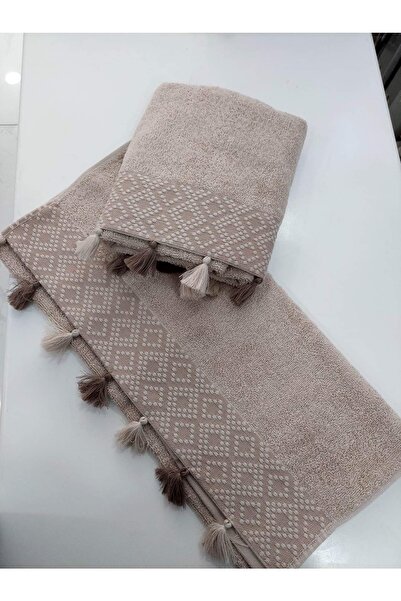 KÜBRAHOME'S Nurpak Sapphire 50x90 Cm Hand Face Towel Brown