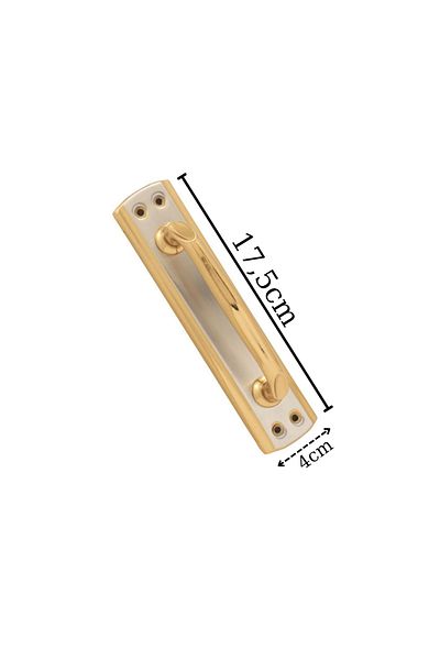 ARON (2 PCS) Nobel Elif Pull Albifirin Yellow - Satin Door Handle 17.5x4cm for Sliding and Pulling Doors