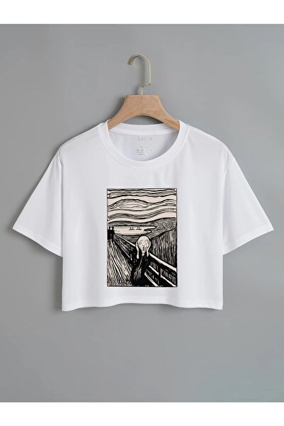 DAXİS Sportwear Company Scream Printed Crop T-Shirt