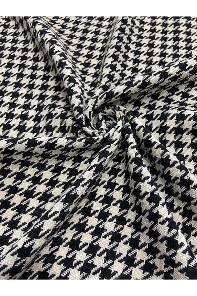 Kumaş sever Orjinal Kaz Ayağı Kumaş Elbiselik Tüğlenmez Dokuma Örgü