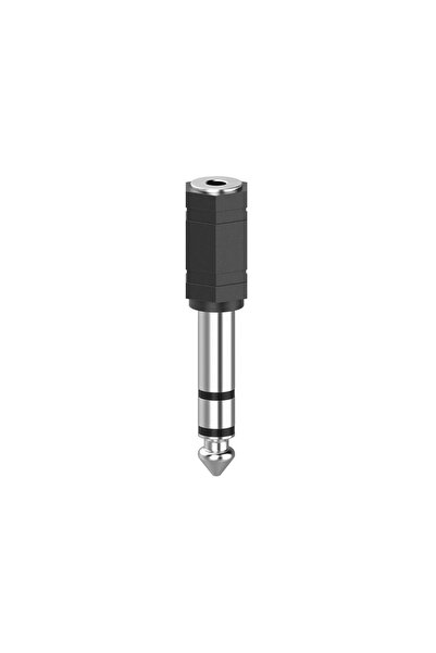 Hama HM.205194 Adaptör 6.3mm Stereo Fiş 3.5mm Stereo Soket Ses Adaptörü Siyah