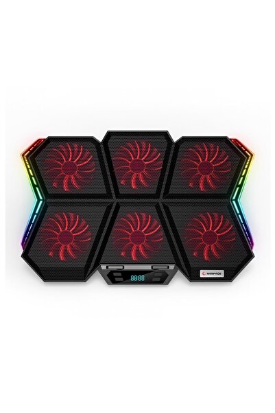 ADDISON Rampage X-gale Uyumlu 6 Fan 12 Işık Modlu 7 Açılı Notebook Soğutucu S...
