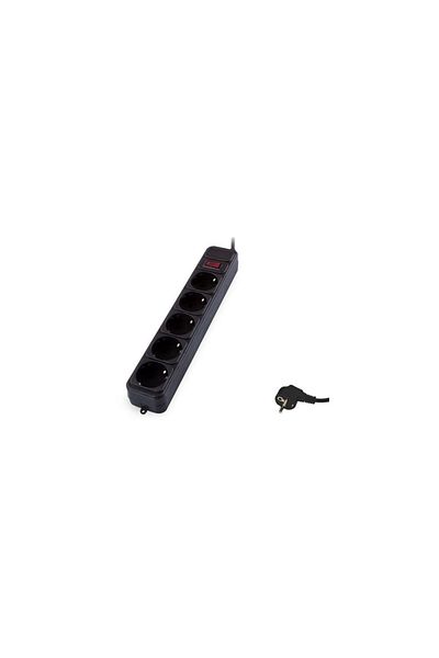 S-LINK Spg3-j-5 5-Piece Surge Protected Socket 1.5m- (black)