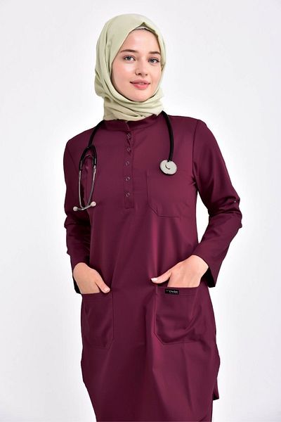 Owlet Medikal Set Hijab Chirurgical Lycra Cherry
