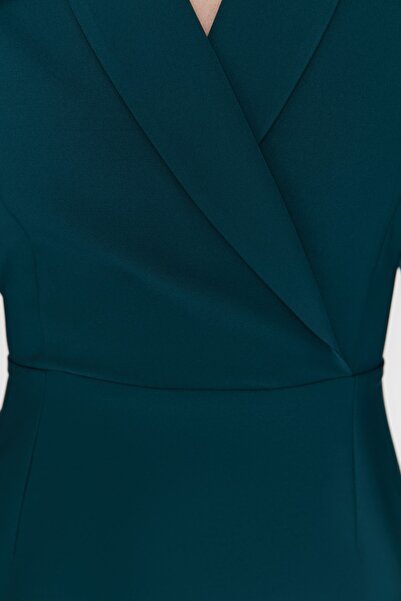 Trendyol Collection Μίνι υφαντό φόρεμα βενζινοκίνητο γιακά σακάκι TWOAW23EL00384