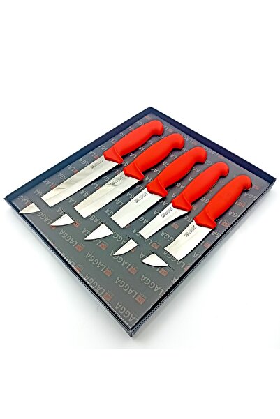Lagga 5 Li Plastik Saplı Paslanmaz Çelikten Mutfak Bıçağı Seti