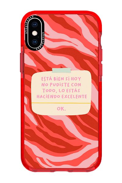 shoptocase حافظة هاتف بتصميم Red Impact No Problem متوافقة مع هاتف Iphone X/xs