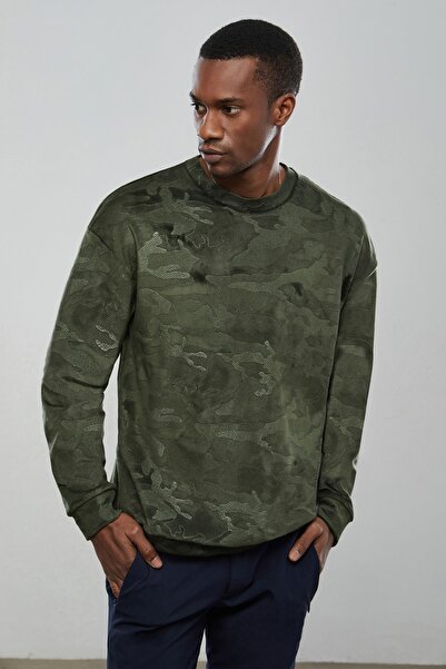 Dear Deer Kamuflaj Velvet Sweatshirt