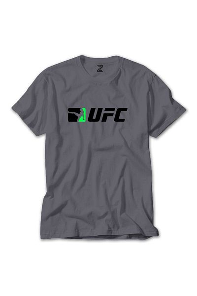 Z zepplin تي شيرت UFC Green Kick باللون الرمادي