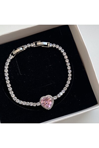 Osiris Store Pink Stone Heart Waterway Bracelet