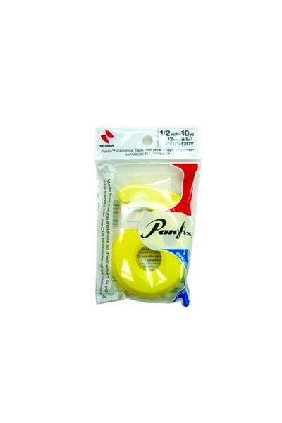 ERY Panfix Cellophane Tape Yellow with Tape Cutter (mixed Color, Piece Price) 12 Mmx9.1 M 4007 0000 06000