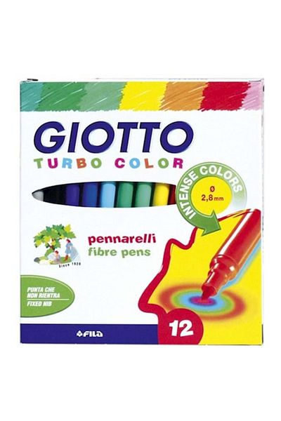 Giotto 416000 Model Felted Paint Pen - 12 Colors
